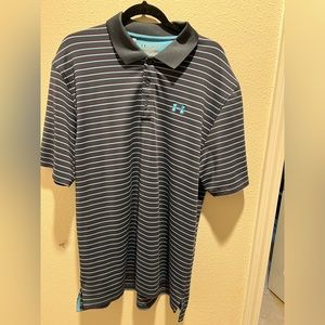Under Armor Men’s XL Polo grey striped